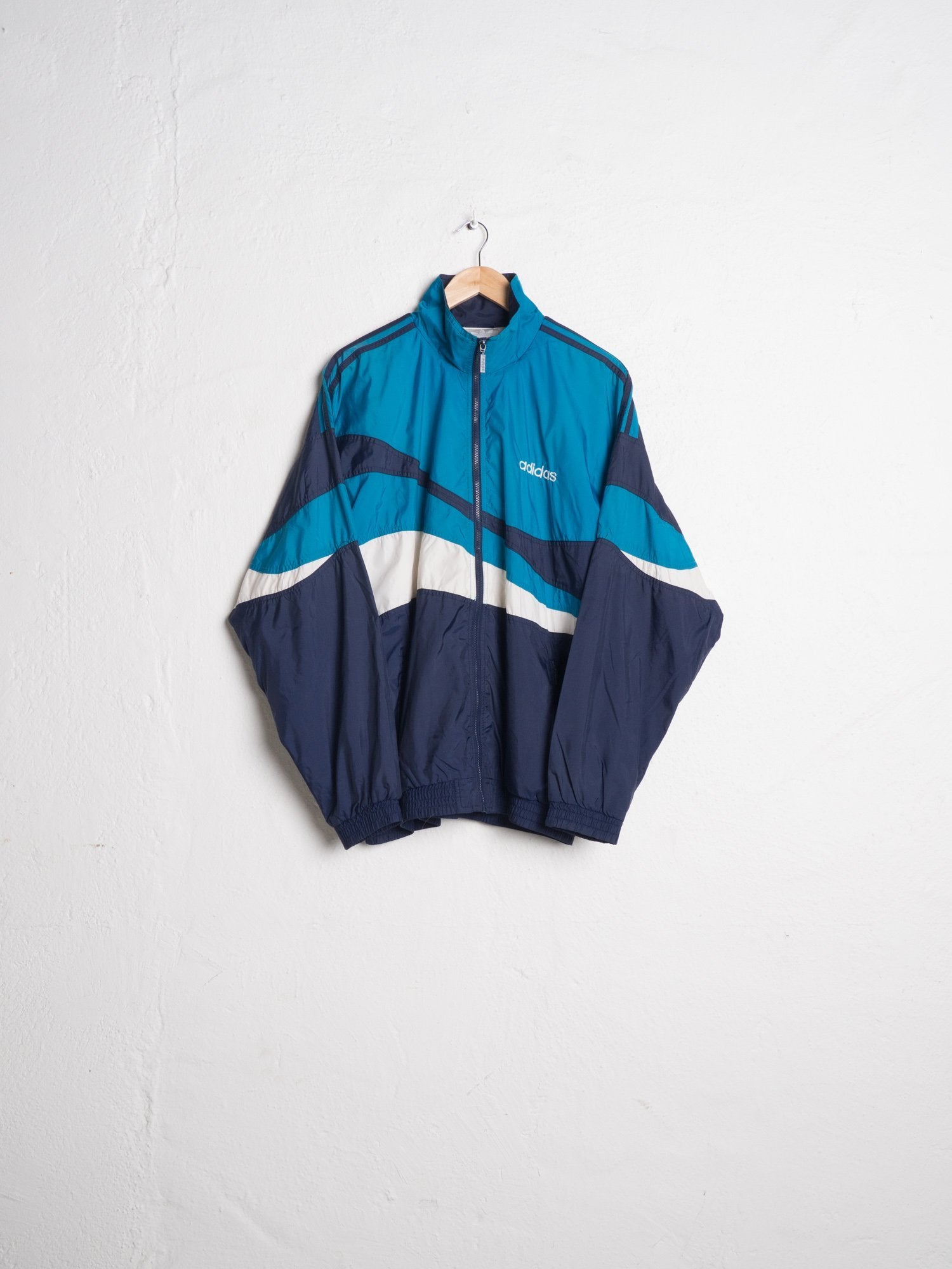 Adidas Sports Jacket in Shades of Blue and White - VinoKilo.com