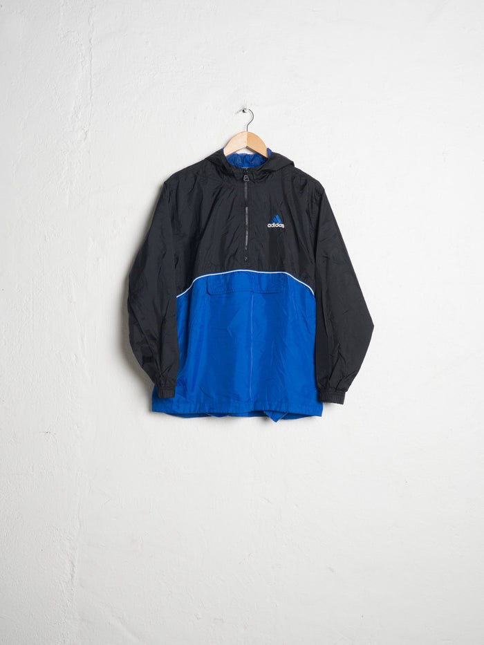 Adidas Winbreaker in Ocean Blue & Black - VinoKilo.com