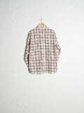 100% Cotton Psychedelic Pattern Blue Green Orange White M - VinoKilo.com