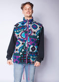 90s Geometrical Patterned Pile Waistcoat - VinoKilo.com