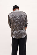 80's Silver Glam Long Sleeve Shirt - VinoKilo.com