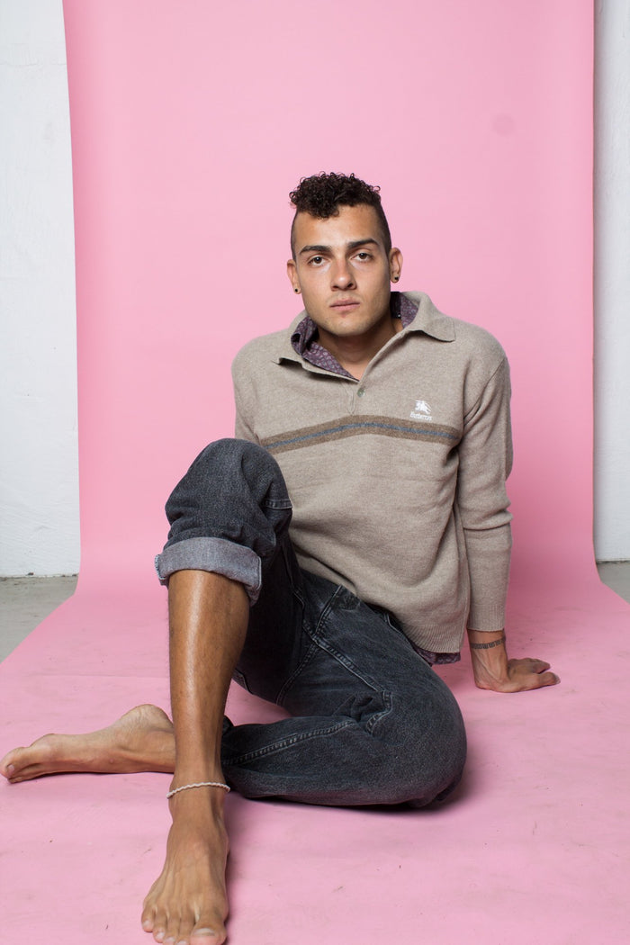 Beige Burberry Wool Sweater S - VinoKilo.com
