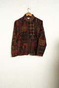 Antique Purple Golden Patternd Tapestry Jacket M - VinoKilo.com